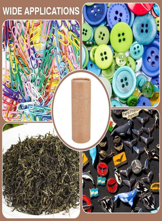 بينيكريت، ٢٠ قطعة من أنابيب ورق الكرافت سعة ١٠٠ مل/ ٣.٥ أونصة، عبوات ورق كرافت دائرية، علب كرتونية دائرية فارغة للأقلام، الشاي، المشروبات، القهوة، مستحضرات التجميل، وتغليف الهدايا الحرفية - Image 5